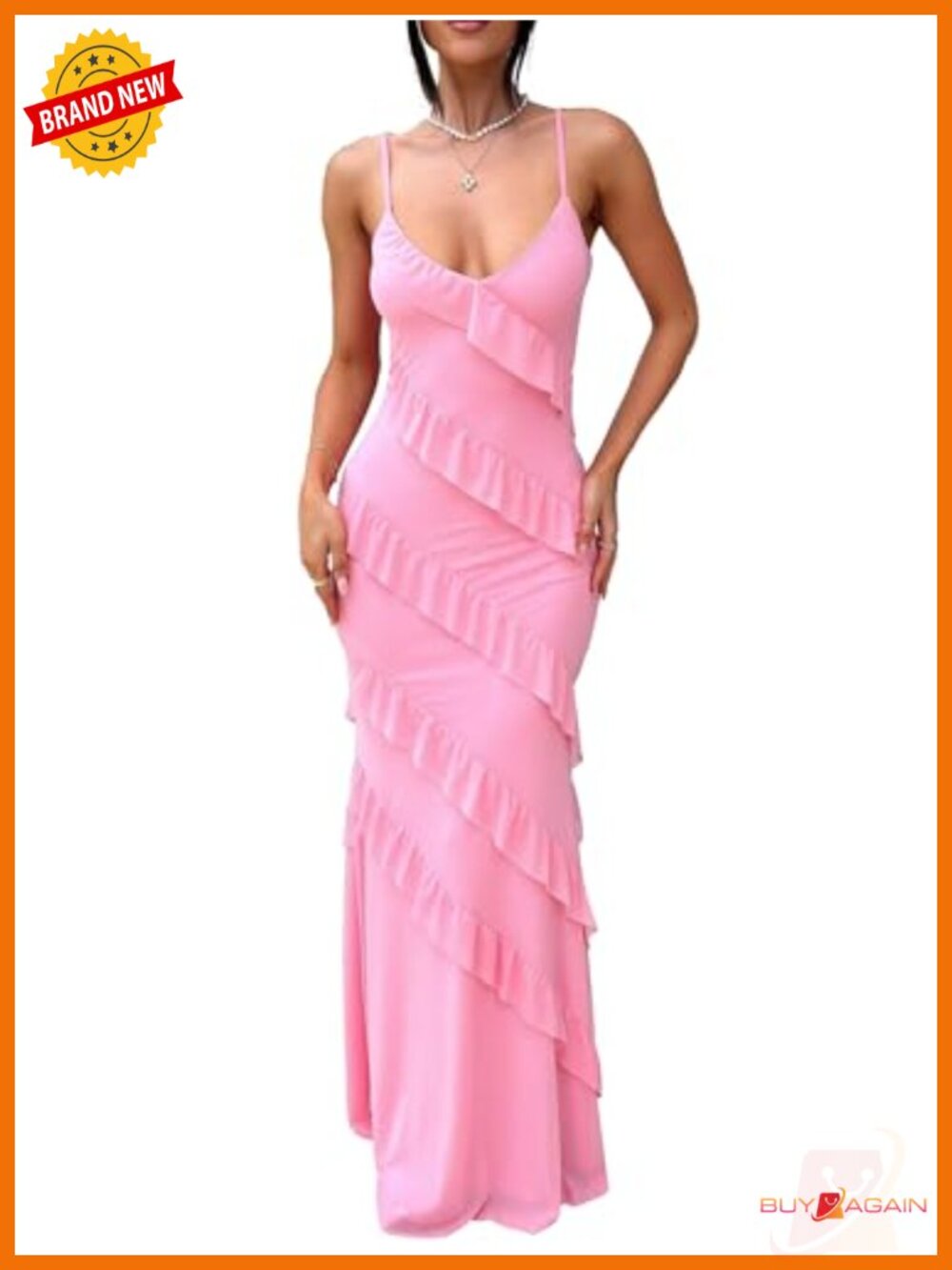 Women's V Neck Mesh Bodycon Maxi Dress Sleeveless Backless Party